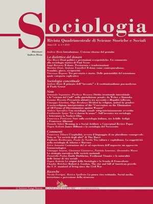 cover image of Sociologia n.1/2018